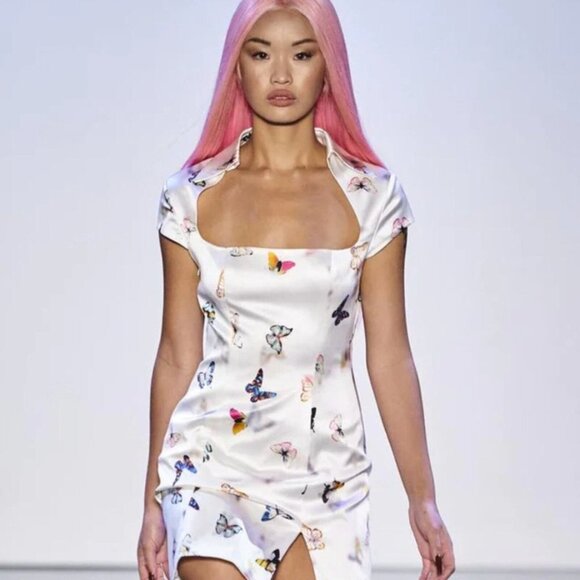 Kim Shui Dresses & Skirts - Kim Shui Butterfly Print Silk Mini Dress